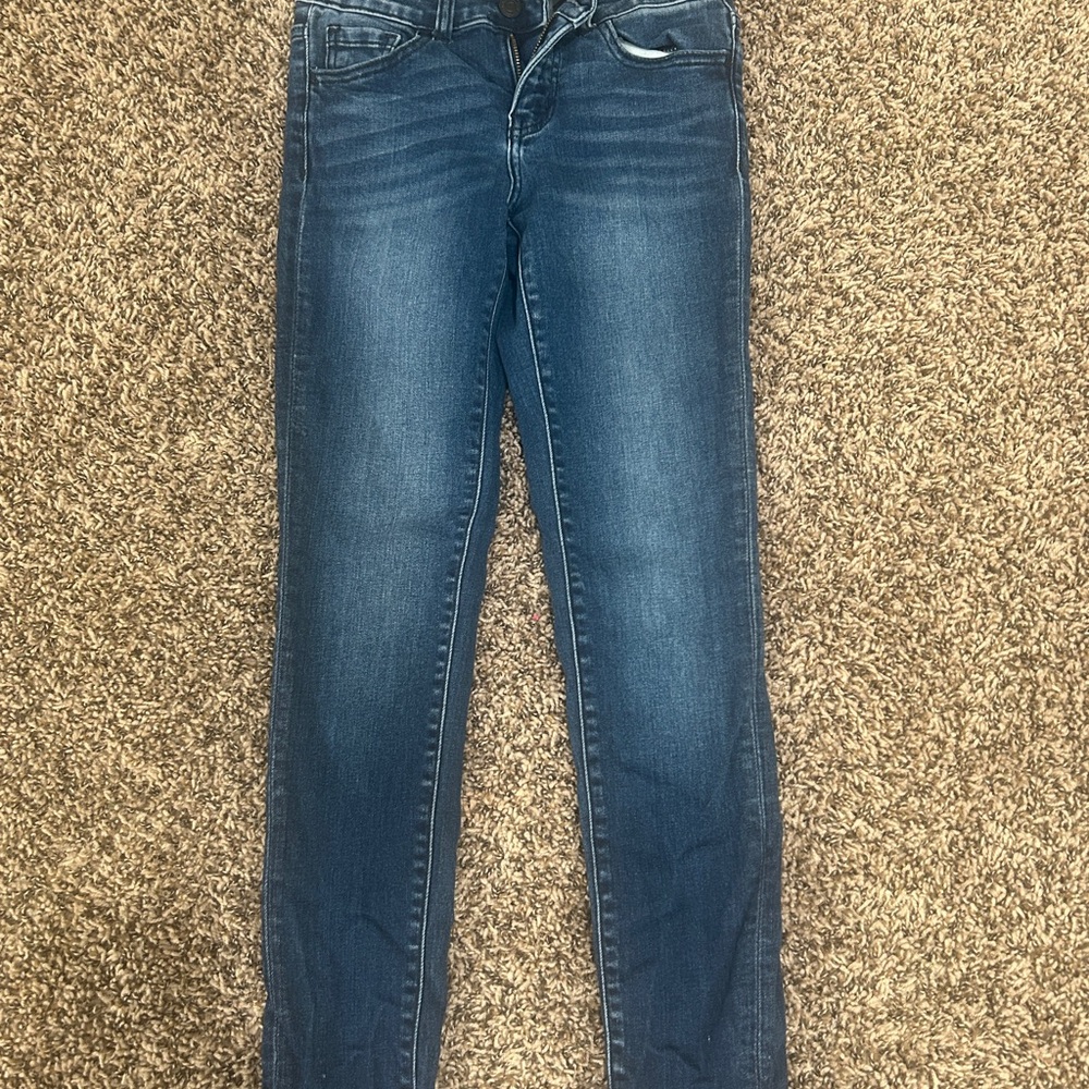 Flying Monkey Double Button Fray Hem Skinny Jean